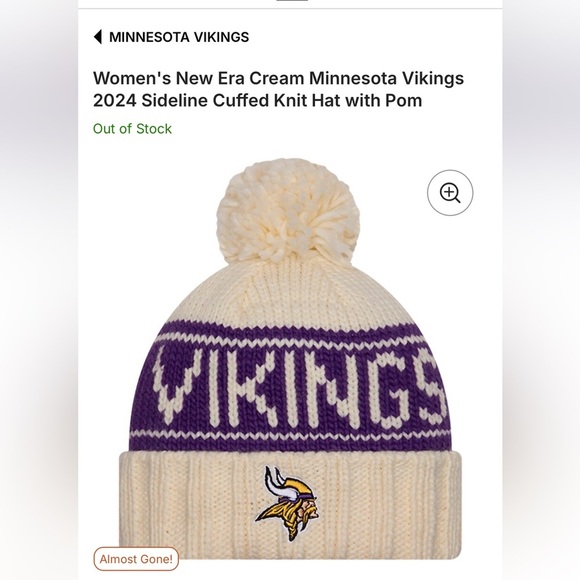 New Era Purple and White Vikings Beanie EUC - Picture 10 of 10